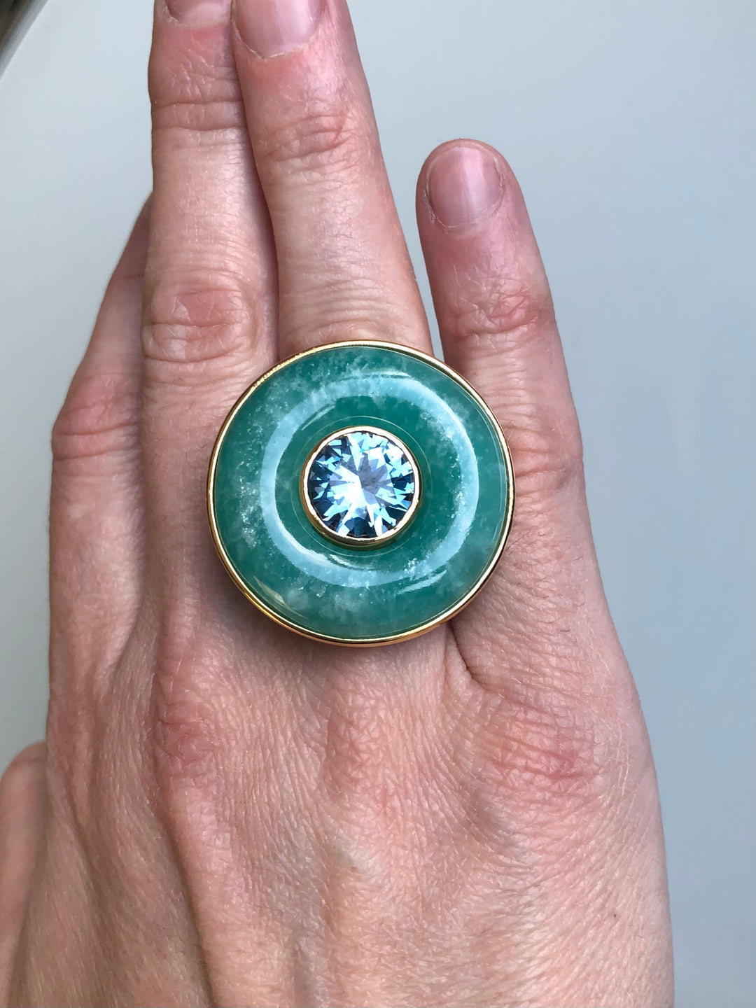 Ripples Blue Topaz Large Ring