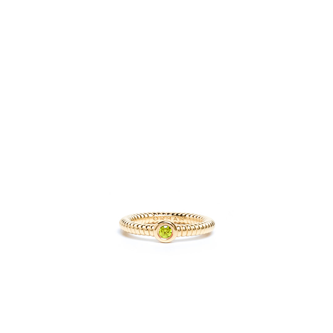 Anchor Peridot Slim Ring