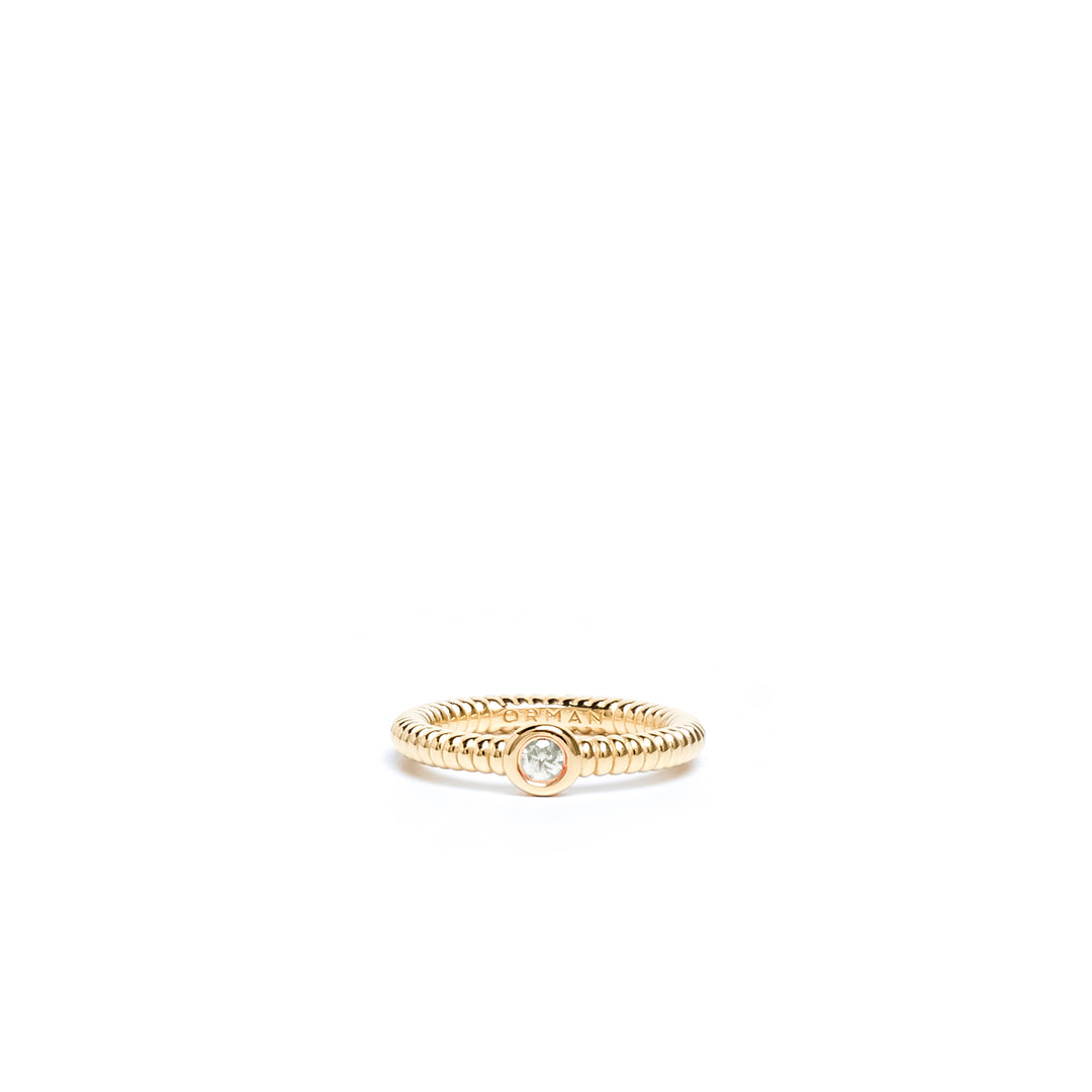Anchor White Diamond Slim Ring