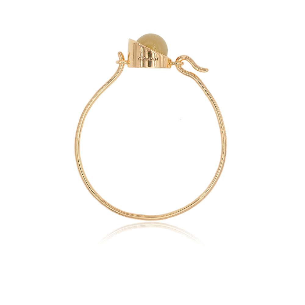 Compass Yellow Aquamarine Bangle