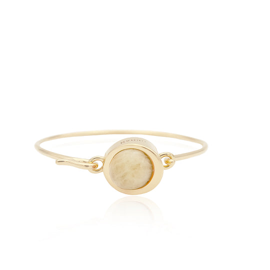 Compass Yellow Aquamarine Bangle