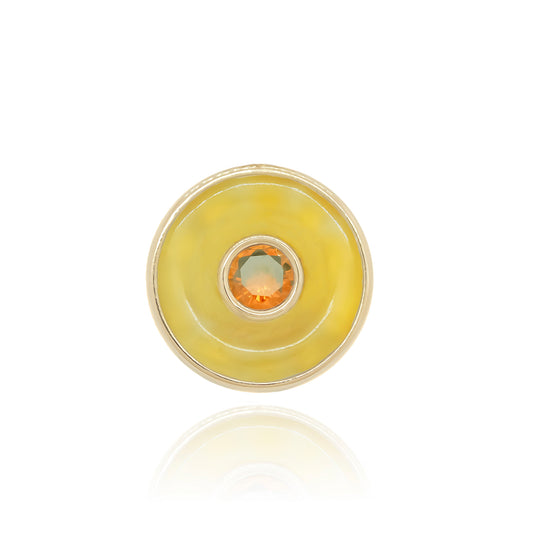 Ripples Hessonite Garnet Small Ring