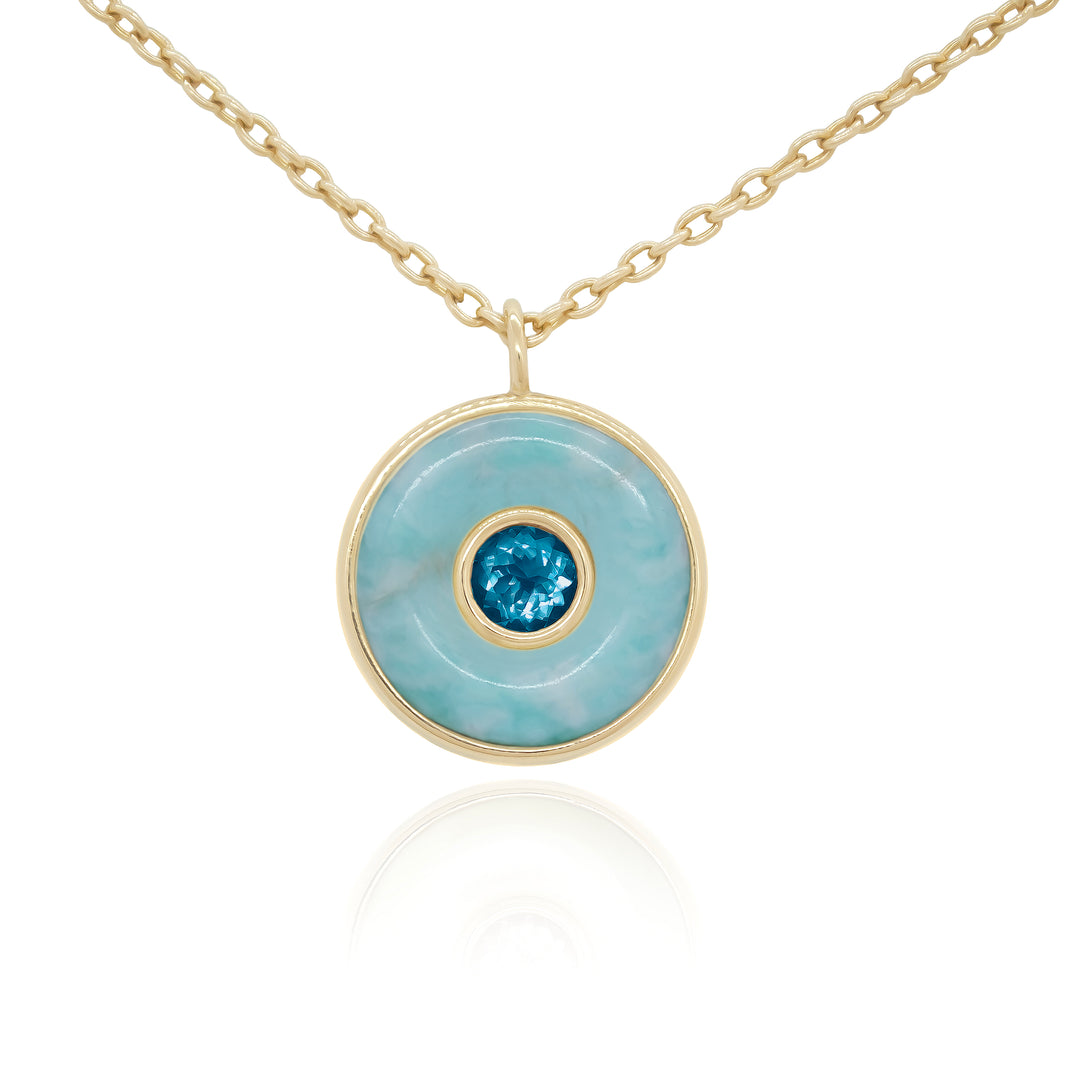 Ripples Blue Topaz Small Necklace