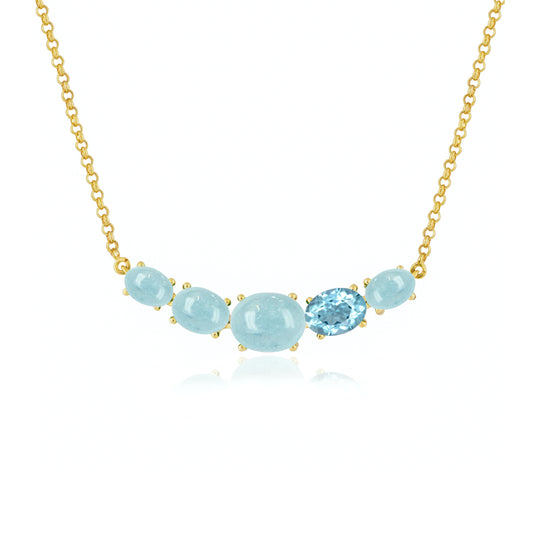 Beam Aquamarine Necklace