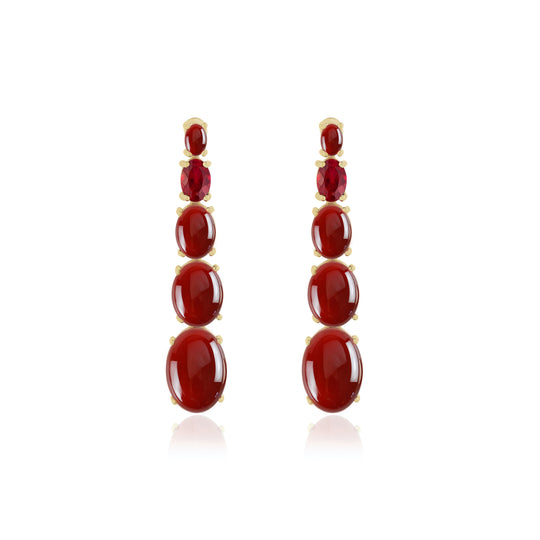 Beam Carnelian Earrings