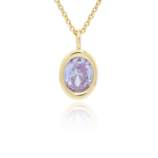 Amethyst Solo Oval Necklace