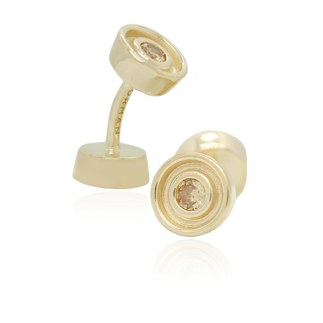 Champagne Diamond Flora Cufflinks