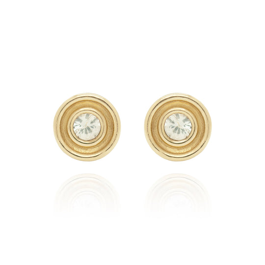 White Sapphire Flora Studs