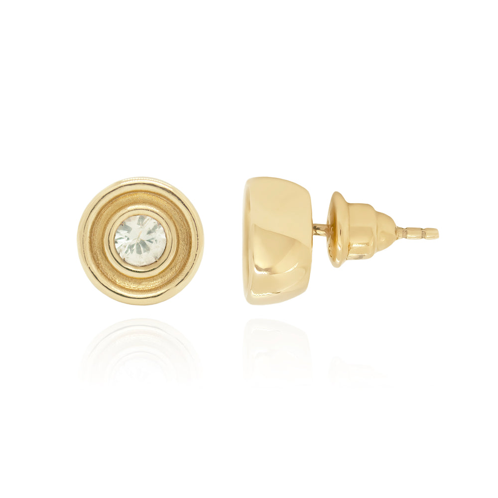 White Sapphire Flora Studs