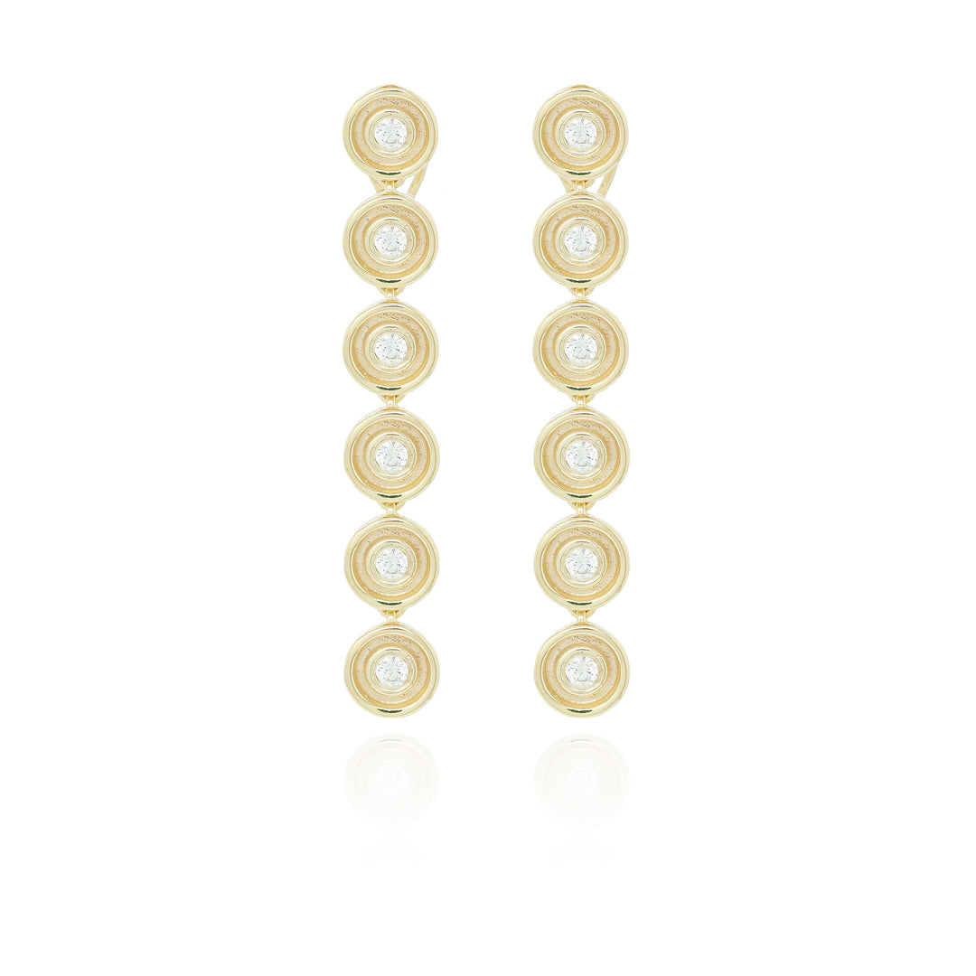 Diamond Flora Pendant Earrings