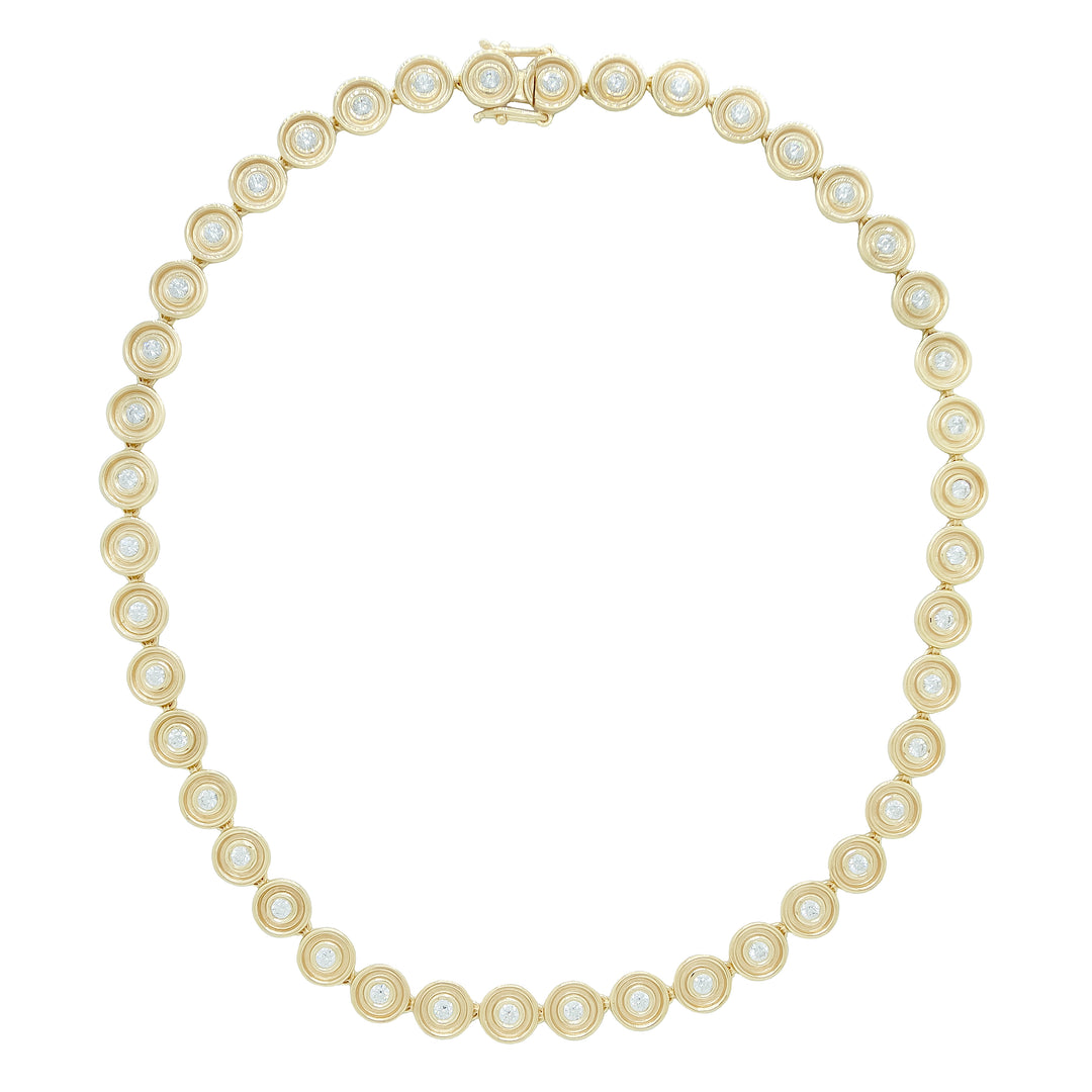 Diamond Flora Tennis Necklace