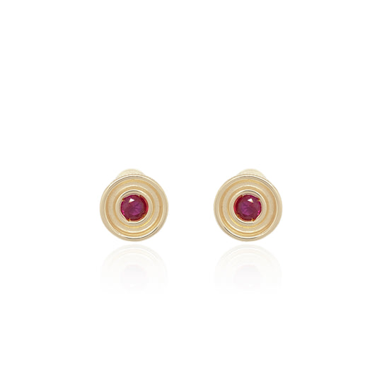 Ruby Flora Studs