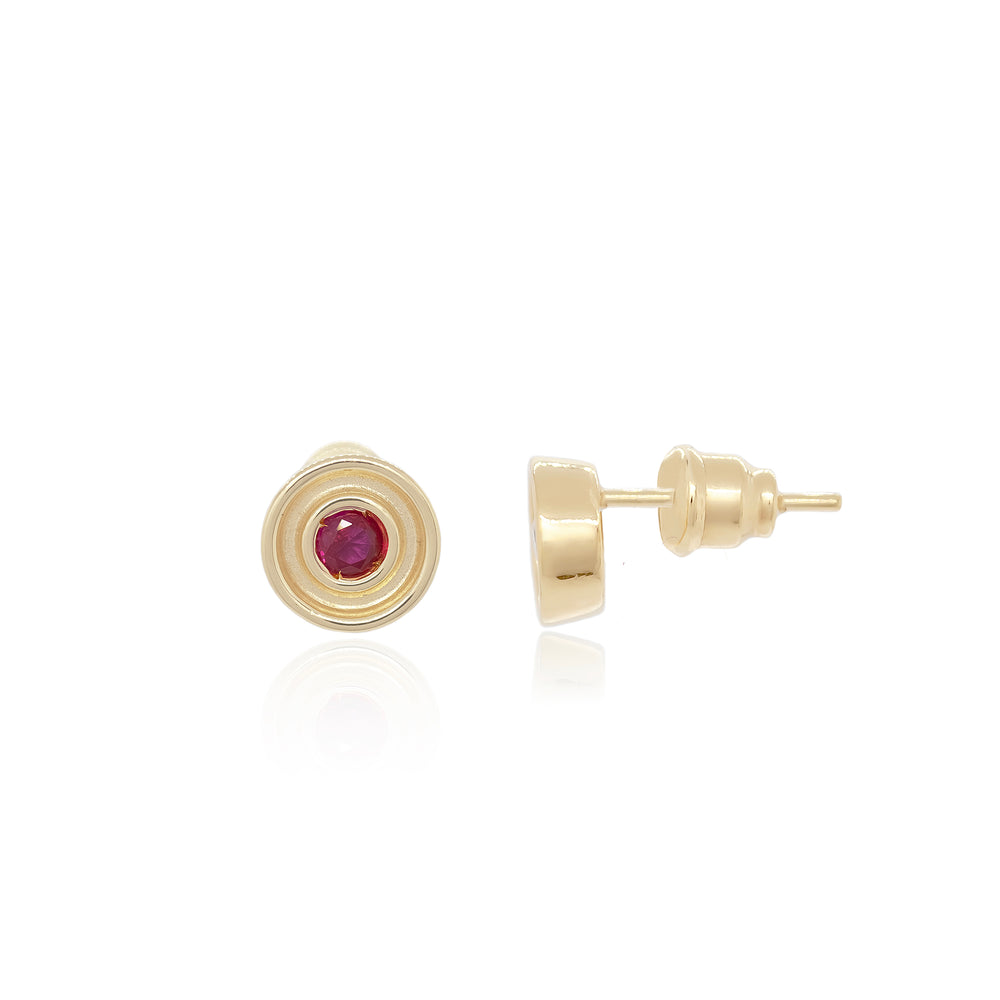 Ruby Flora Studs