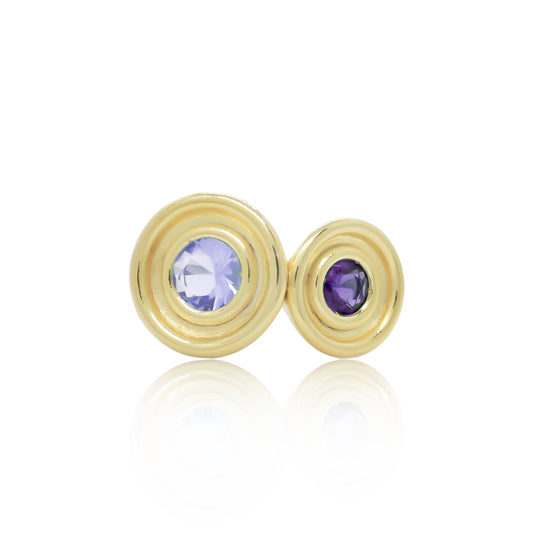 Violet Two Stone Flora Ring