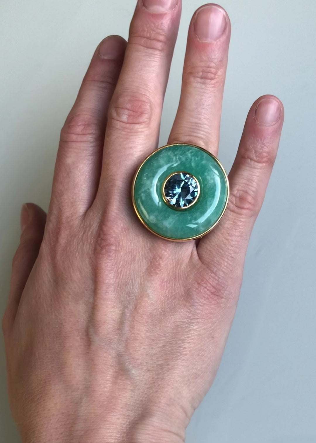 Ripples Blue Topaz Large Ring