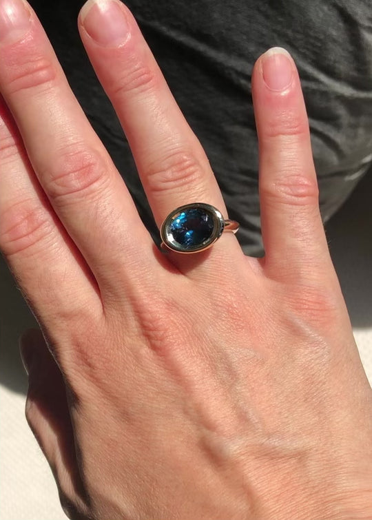 Tourmaline Oval Bud Ring