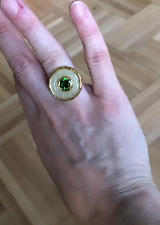 Ripples Peridot Small Ring
