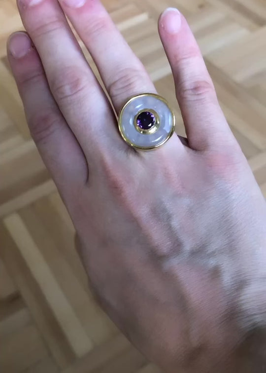 Ripples Amethyst Small Ring