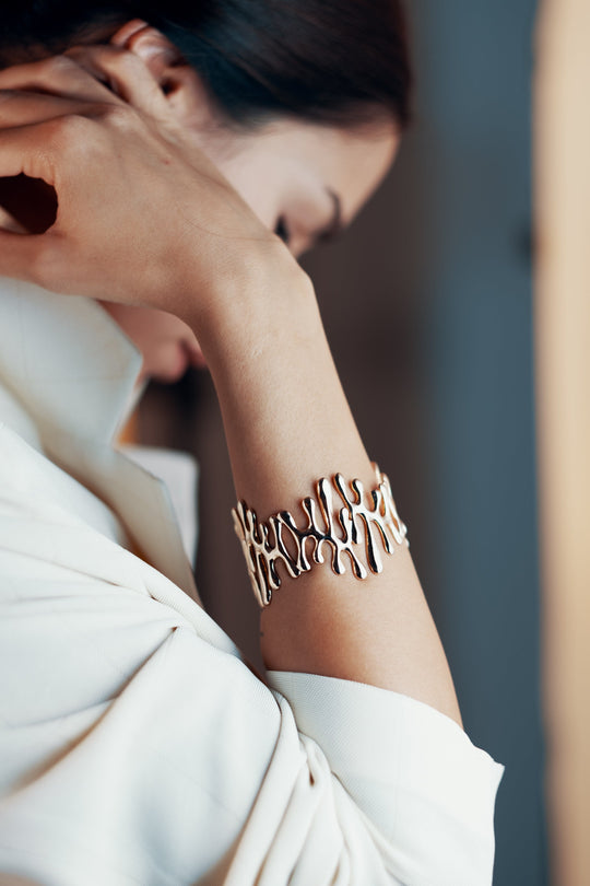 Gold statement cuff bracelet from Atelier ORMAN