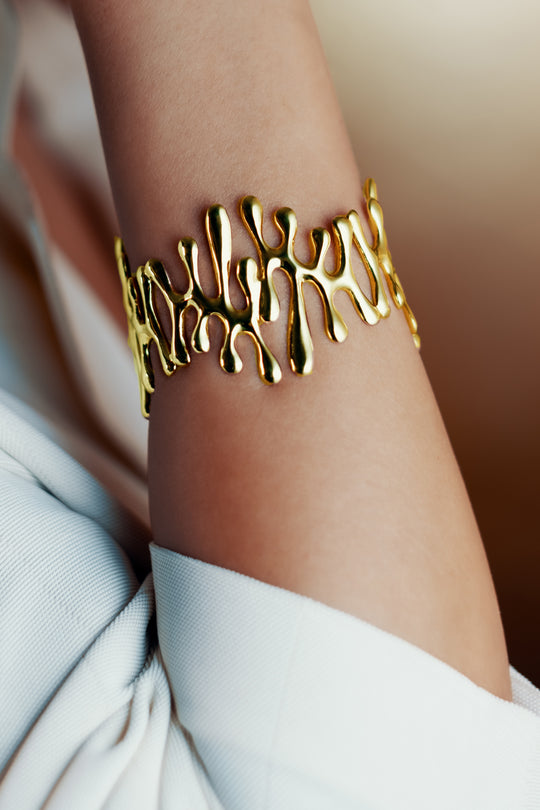 Gold statement cuff bracelet from Atelier ORMAN