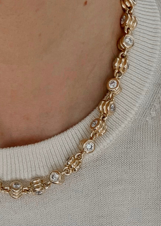 Anchor Diamond Slim Link Chain
