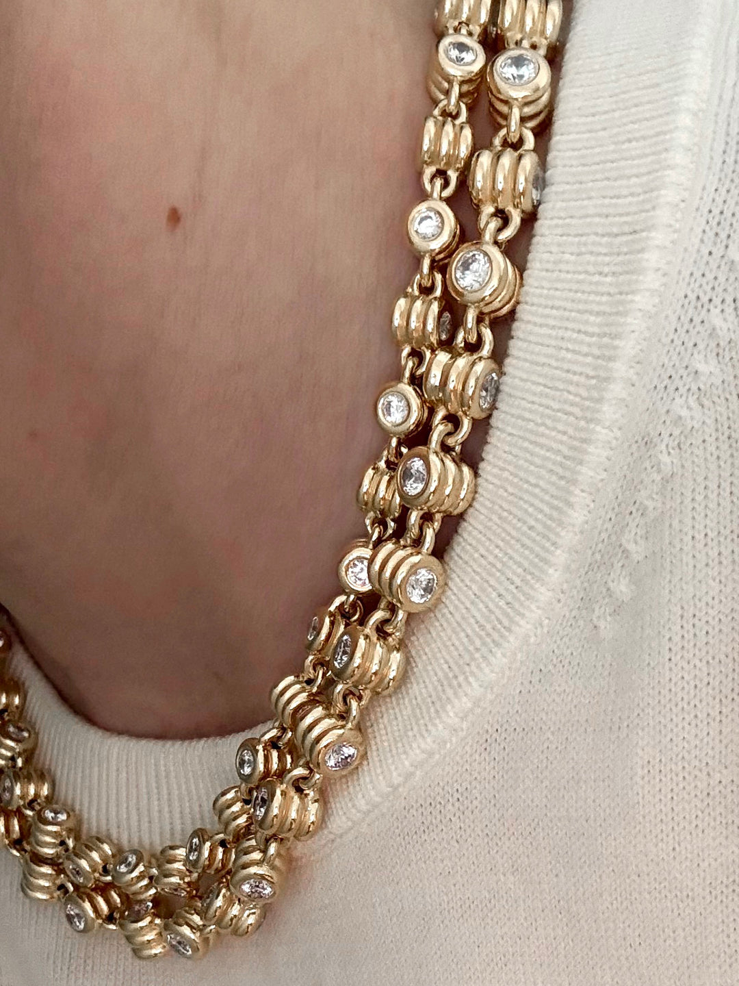 Anchor Diamond Slim Link Chain