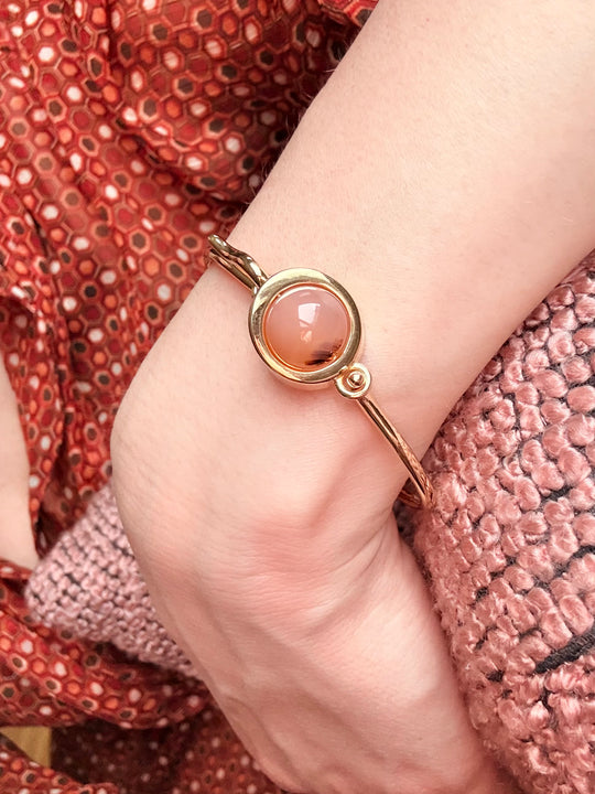 Compass Agate Bangle