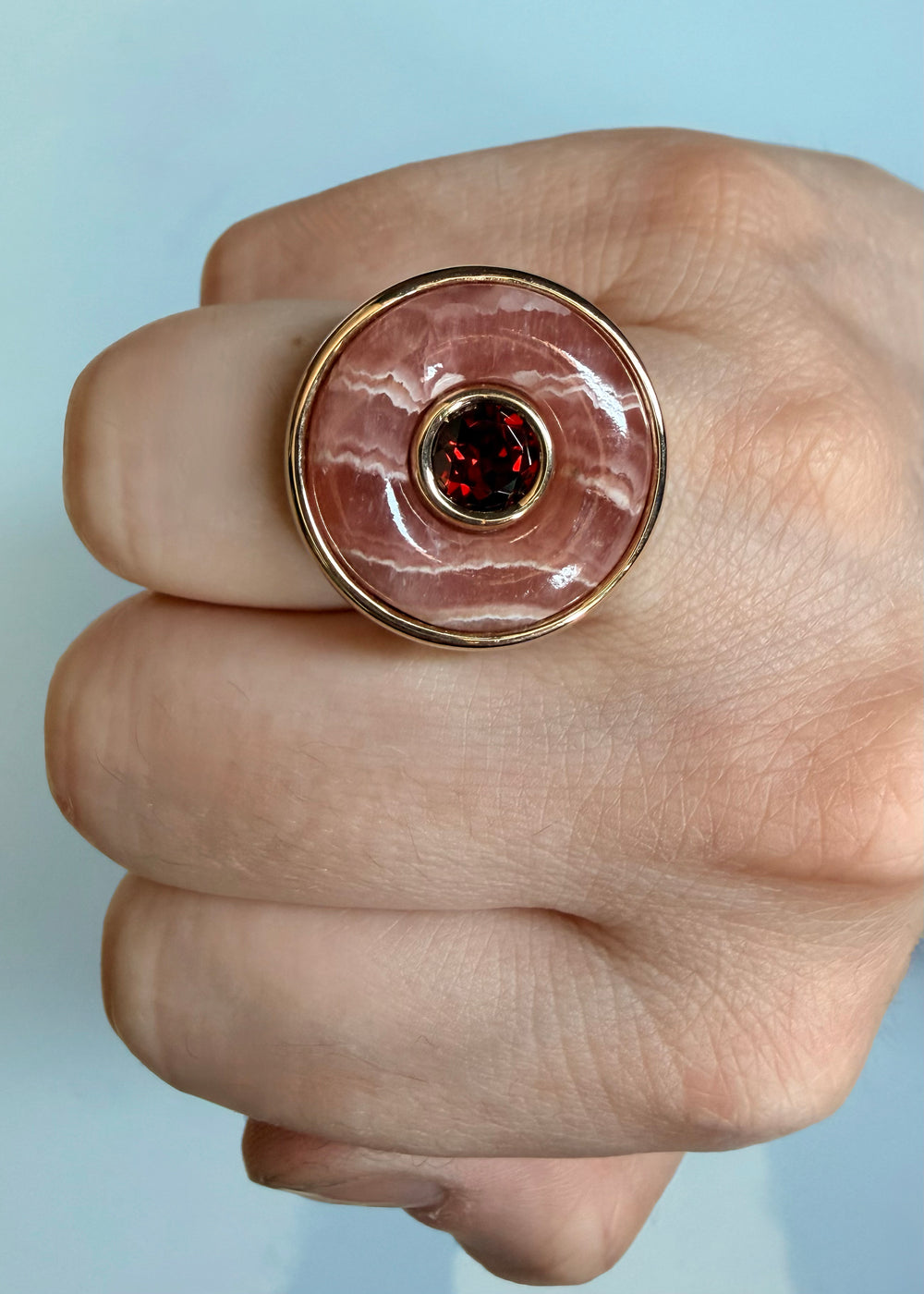 Ripples Garnet Small Ring