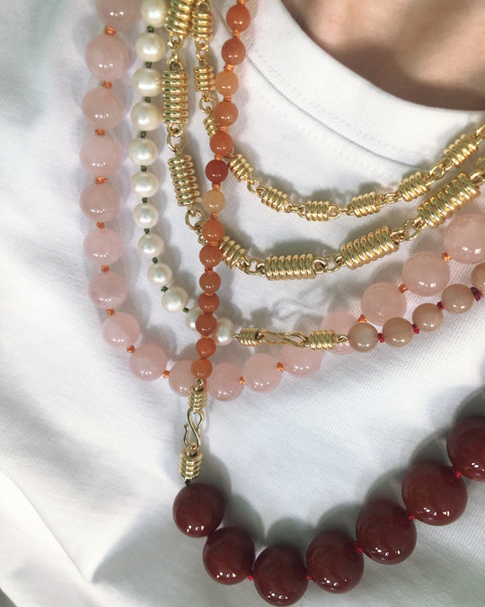 Orange Aventurine Strand Necklace