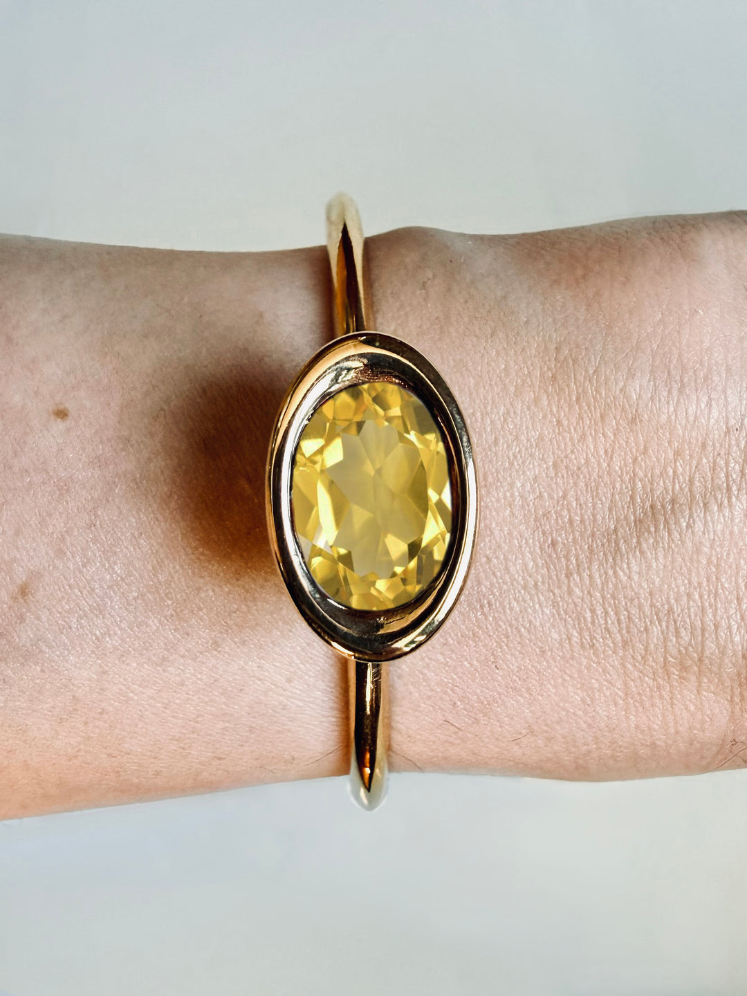 Citrine Oval Bud Cuff