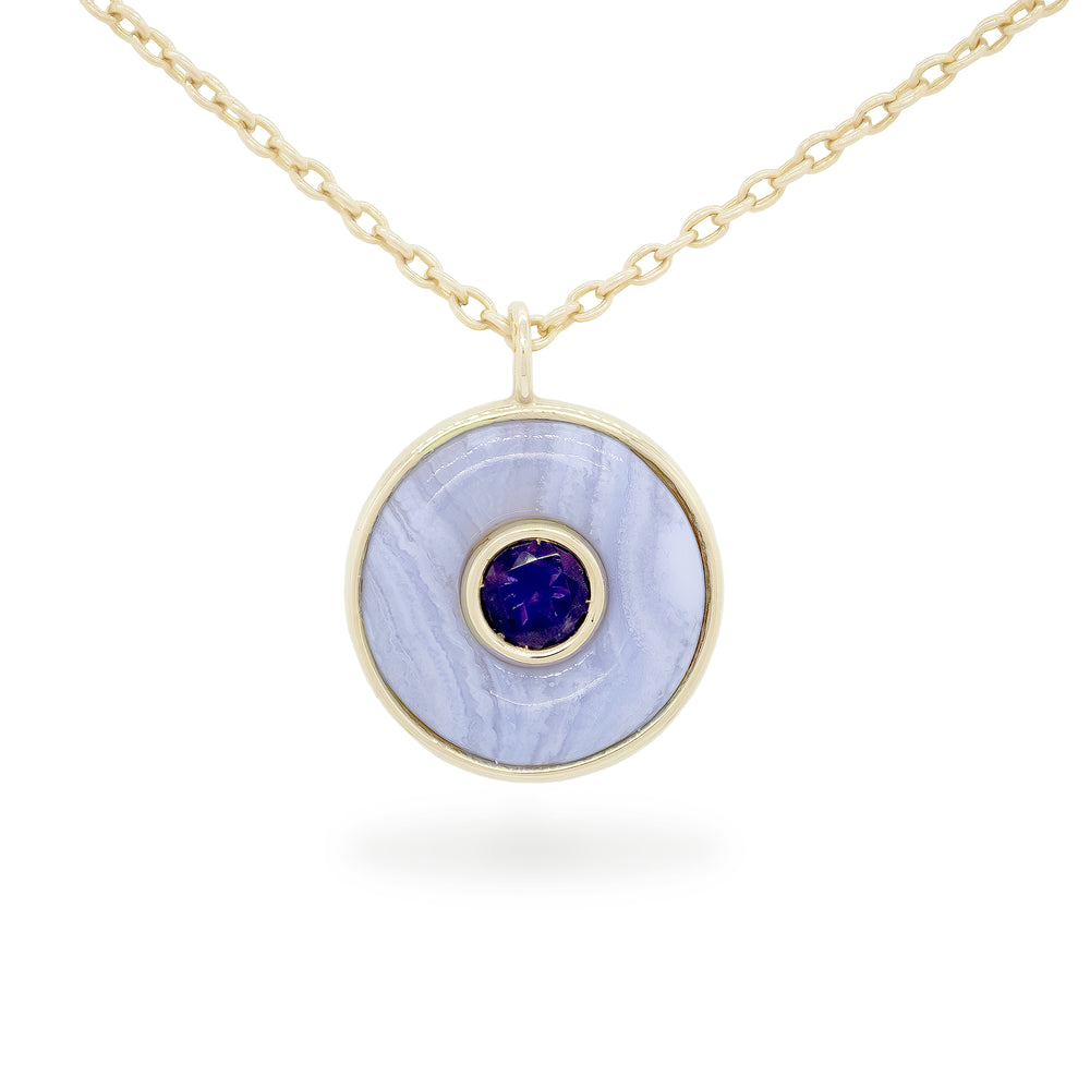 Ripples Amethyst Small Pendant