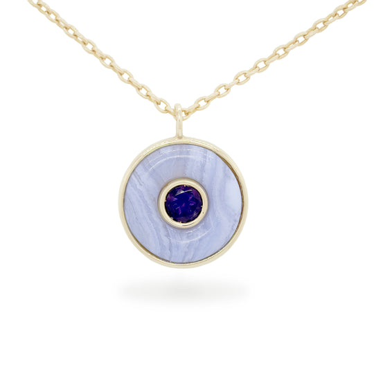 Ripples Amethyst Small Pendant