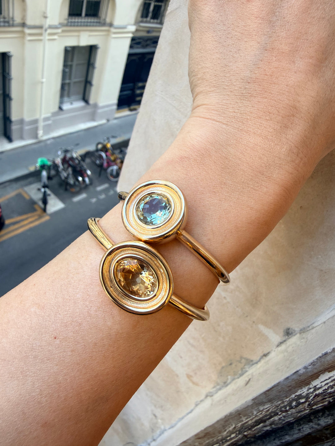 Citrine Oval Flora Cuff