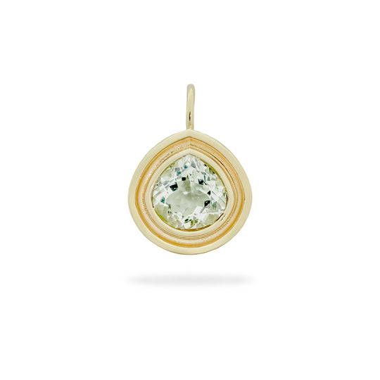 Prasiolite Pear Flora Pendant