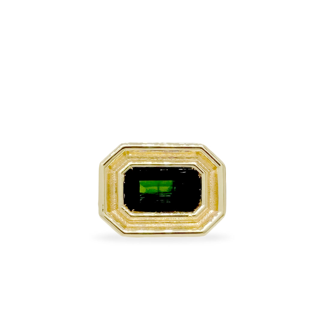 Tourmaline Square Flora Ring