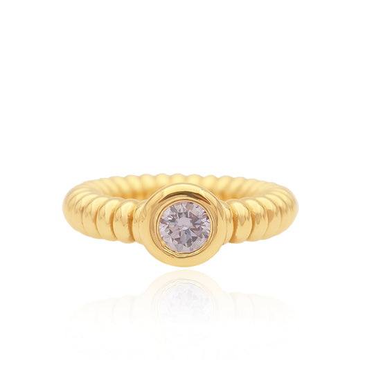 Anchor Amethyst Wide Ring