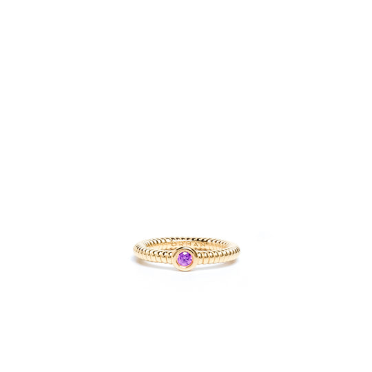 Anchor Amethyst Slim Ring