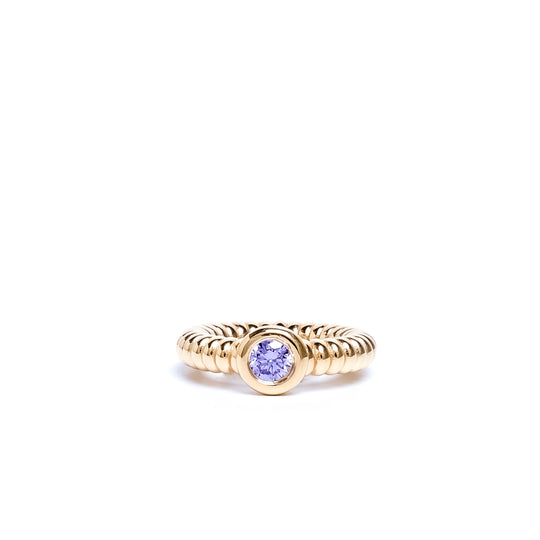 Anchor Amethyst Wide Ring