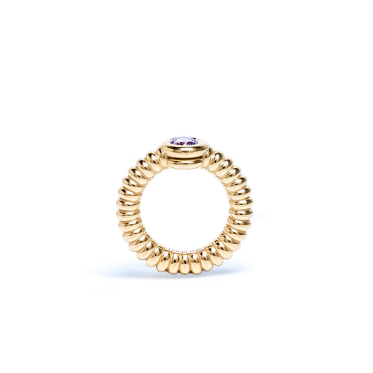 Anchor Amethyst Wide Ring