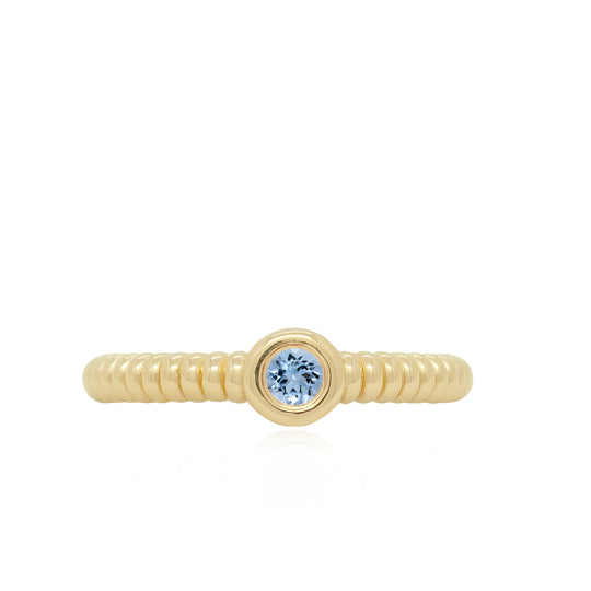 Anchor Aquamarine Slim Ring