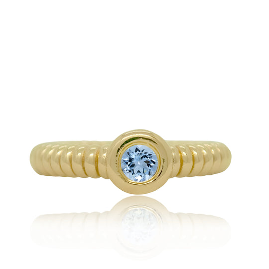 Anchor Aquamarine Ring