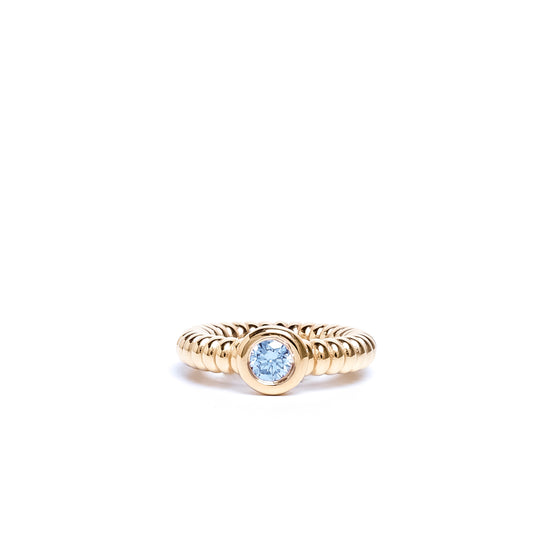 Anchor Aquamarine Wide Ring