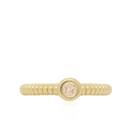 Anchor Champagne Diamond Slim Ring