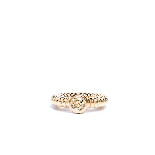Anchor Champagne Diamond Wide Ring