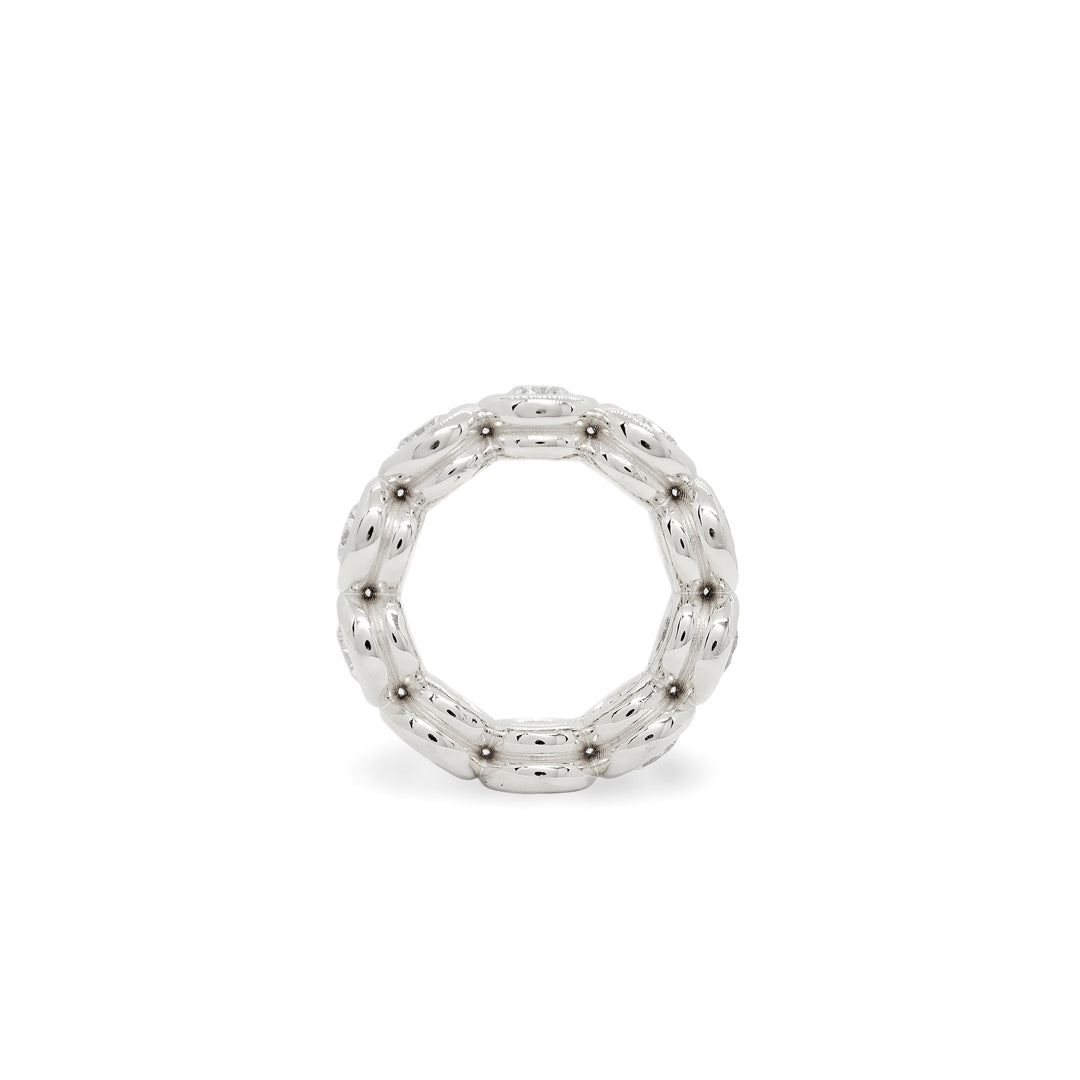 Anchor Diamond Band Ring