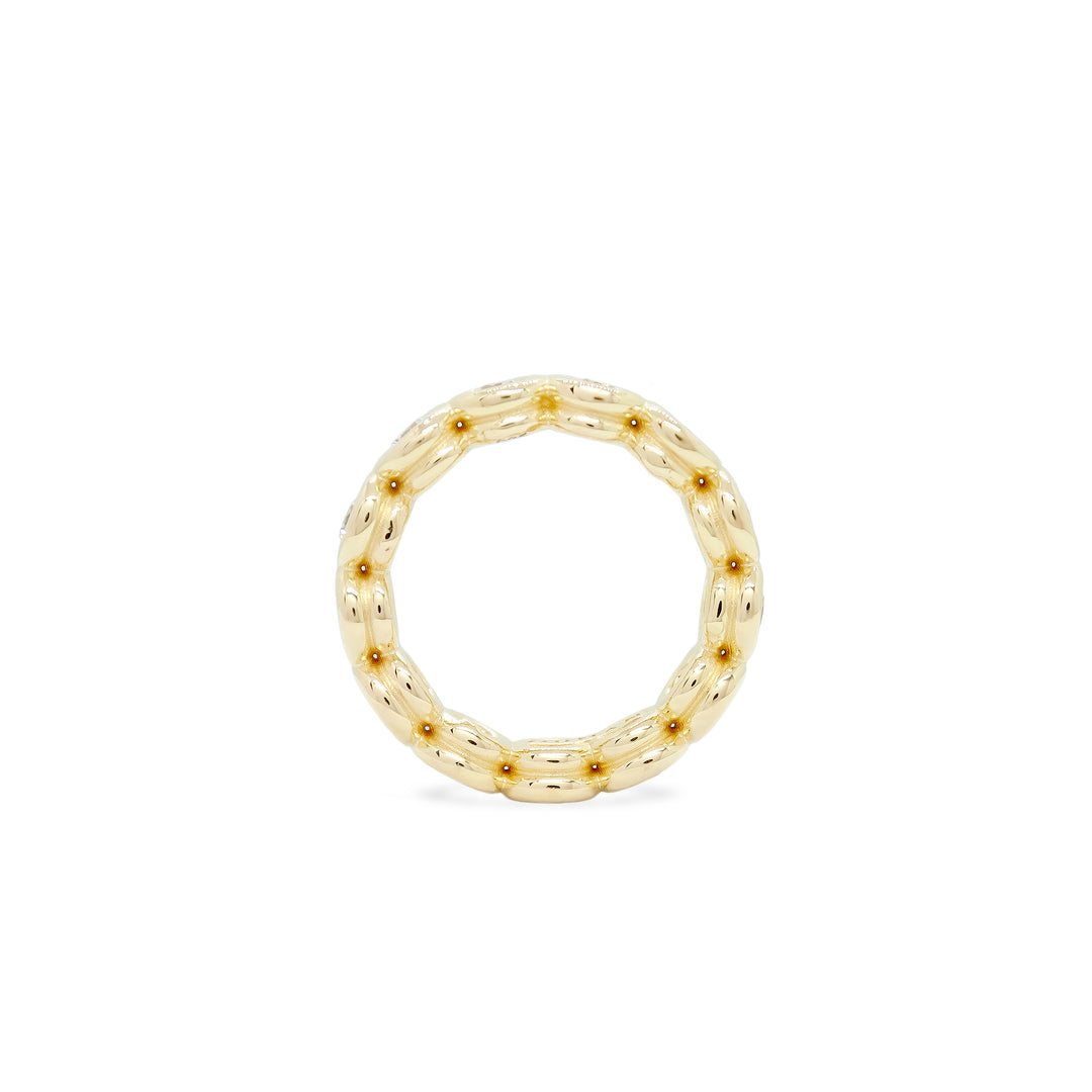 Anchor Diamond Slim Band Ring