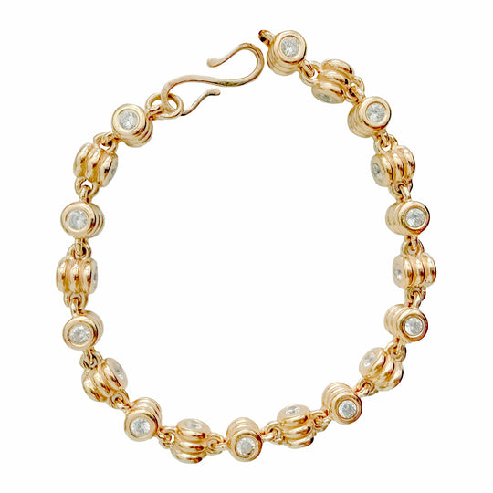 Anchor Diamond Slim Link Bracelet