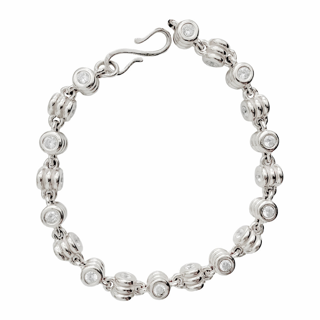 Anchor Diamond Slim Link Bracelet