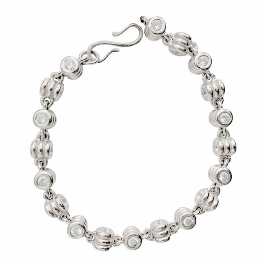 Anchor Diamond Slim Link Bracelet