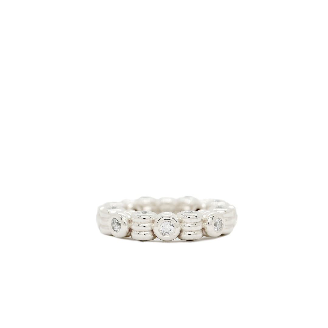 Anchor Diamond Triple Band Ring